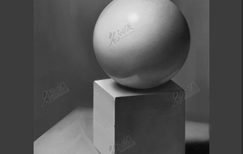 球体和正方体石膏3插画图片壁纸