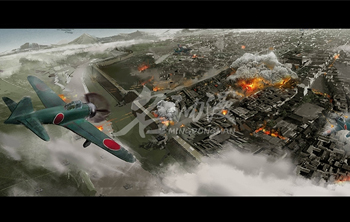 日本轰炸插画图片壁纸