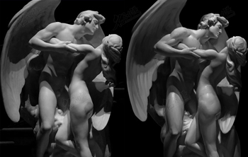 天使雕像素描4插画图片壁纸
