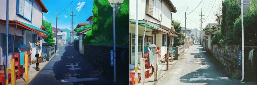 日系清幽小巷插画图片壁纸