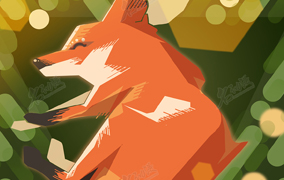 小狐狸插画图片壁纸