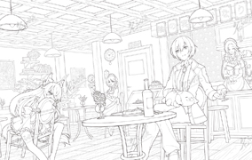 女仆咖啡厅插画图片壁纸