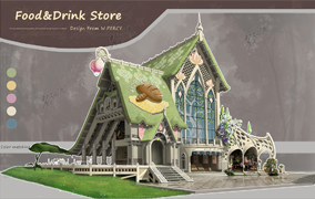 甜品店插画图片壁纸